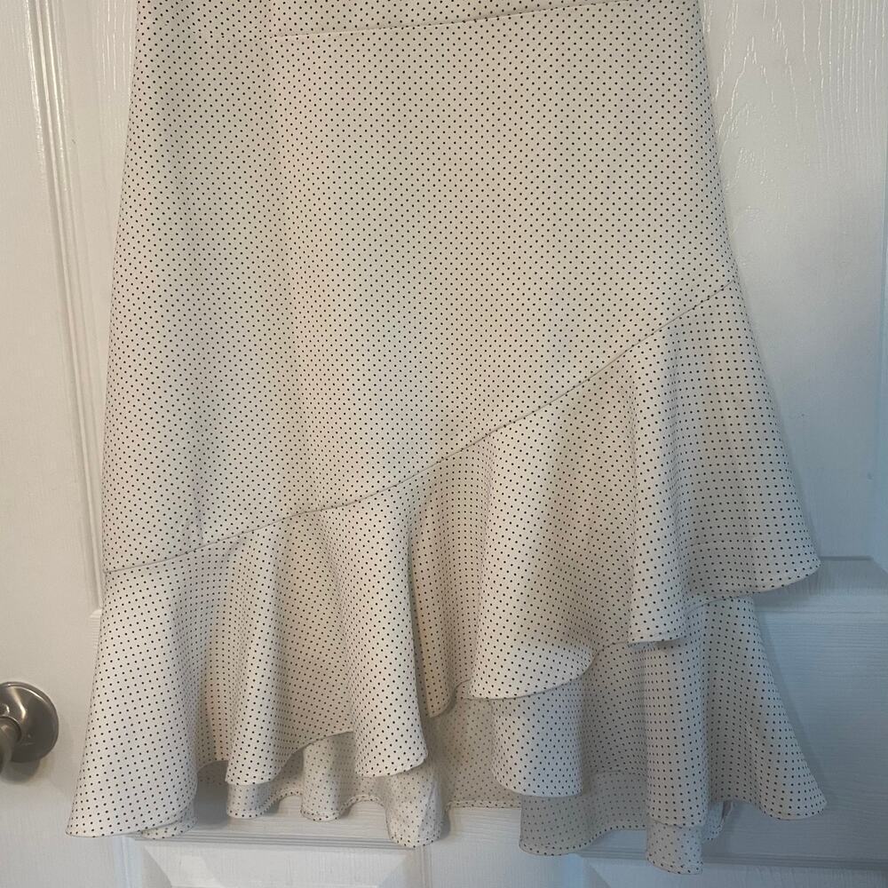 Banana Republic Factory PRINT RUFFLE-HEM SHEATH DRESS size 6P - Picture 5 of 15